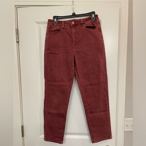 American Eagle Outfitters Red Mom Jeans